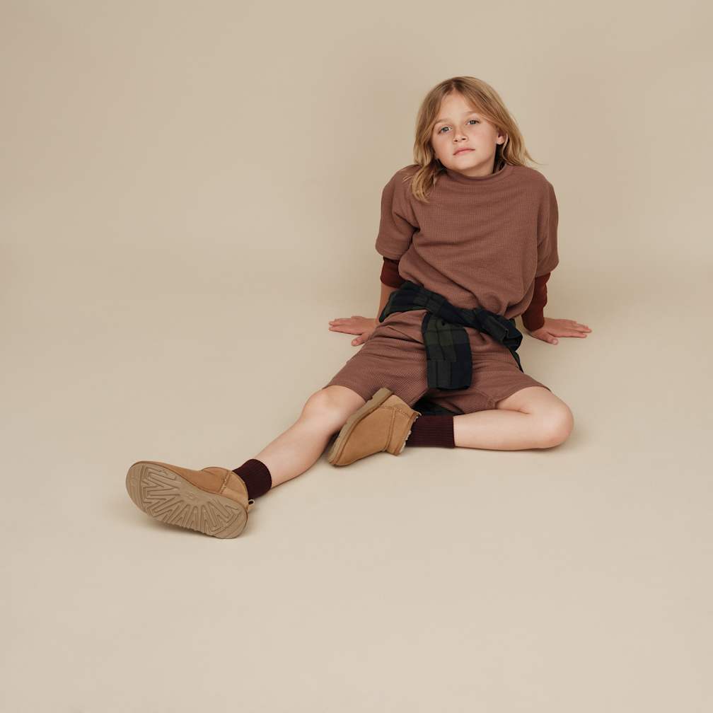 格安！美品！UGG キッズ　グレー ファスナー付きブーツ 1130750 1016222-1.jpg