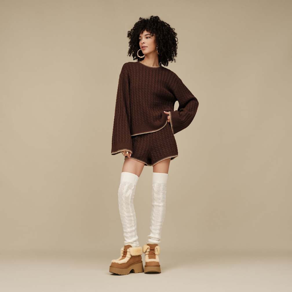 ◆せな◆UGG アグ 24cm UGG® 公式【 ザニカ サイ ハイ ケーブル|Zanika Thigh High