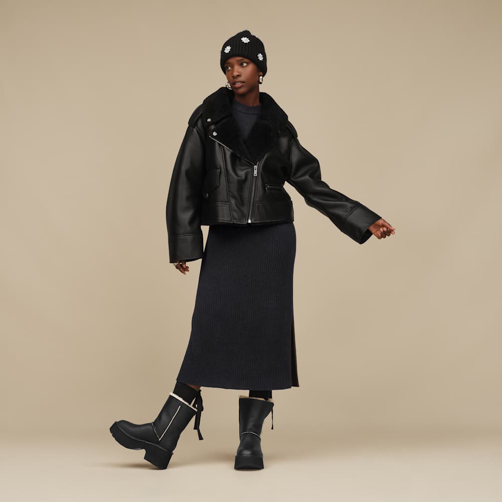 UGG® 公式【 フィニアン ラックスフラッフ モト ジャケット|Finnian