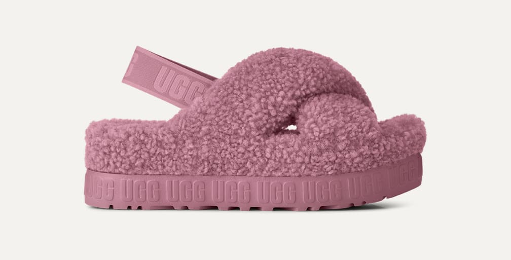 UGG アンスレー ブロッサム モカシン サクラ刺繍 ピンク 新品未使用 UGG® 公式【 |Oh Fluffita Cross Strap| 1191135 | レディース】アグ