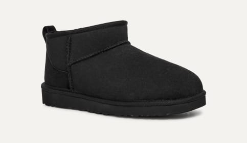 新品・未使用 ✩UGG✩Classic Mini【BLACK】 アグ UGG クラシックミニレザーブーツ ブーツ （ブラック） -waja