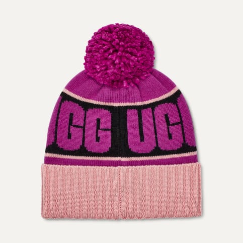 ニット ロゴ スタジアム ビーニー 20067｜帽子｜UGG®（アグ）公式オンライン アウトレットストア