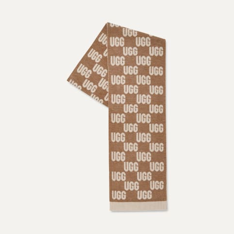 【海外限定】 UGG® 公式【 チェックド グラフィック ロゴ スカーフ|Checked マフラー+ショール