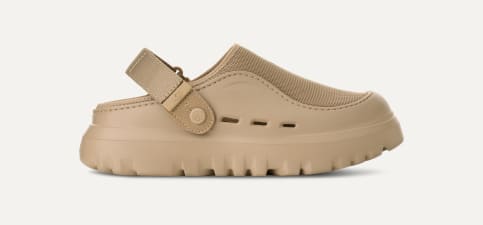 関税込み♪【UGG】PeakMod 厚底 ロゴ★スリッポン サンダル 驚くほど軽い、UGG®のクロッグ✨PeakMod✨ カジュアルにさっと