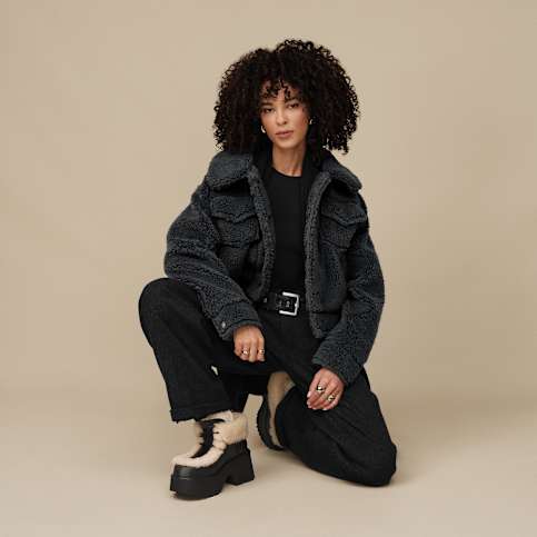 UGG® 公式【 フランキー ショート トラッカー ジャケット|Frankie
