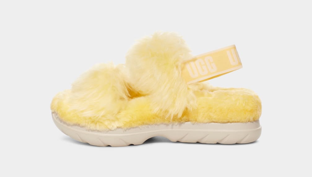 Yellow discount fluffy uggs