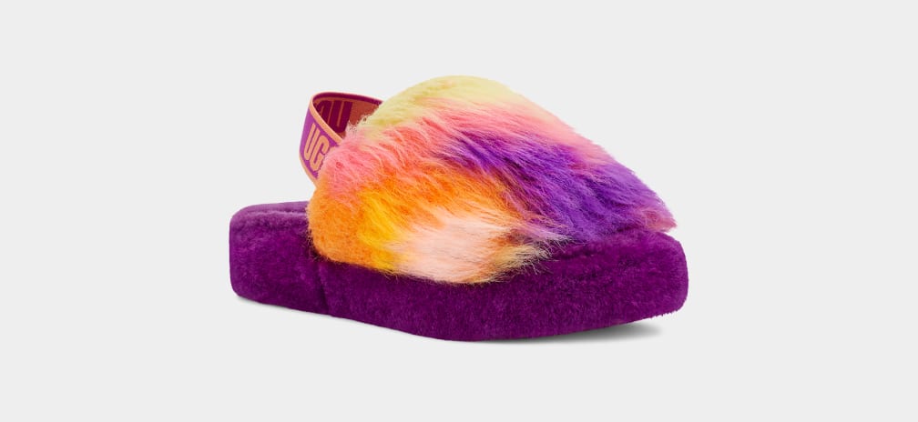 Ugg fluff clearance yeah multicolor slides