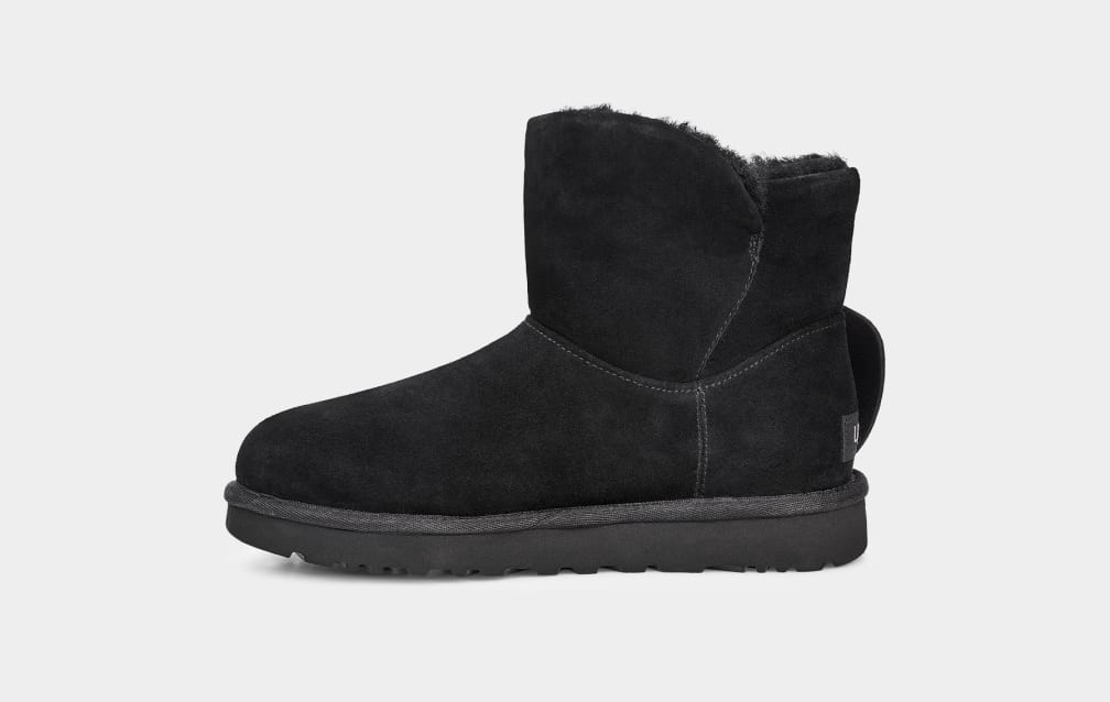 Ugg classic 2024 cuff mini schwarz