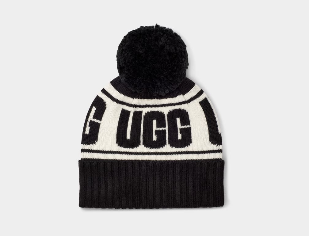 UGG アグ ニット帽 ブラック 黒