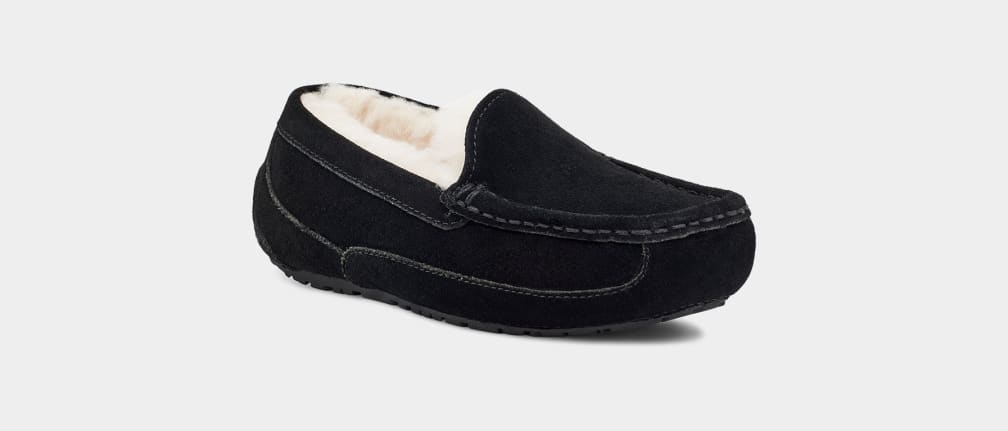 Mens ugg ascot outlet slippers black