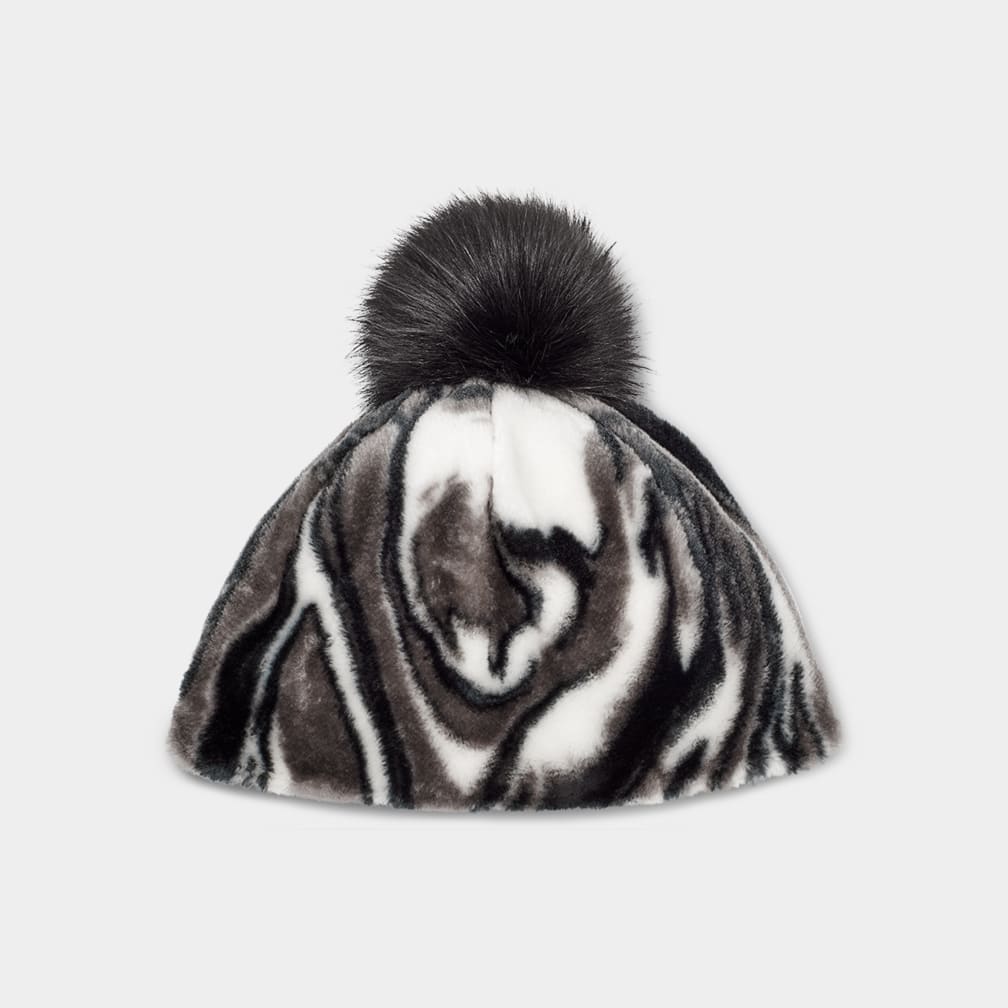 Ugg beanie with fur pom hot sale