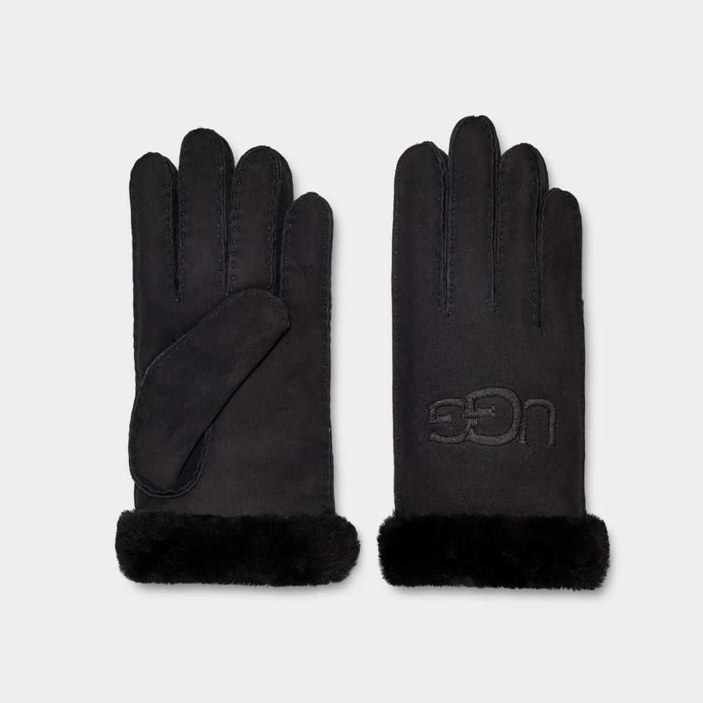 Ugg black 2025 sheepskin gloves
