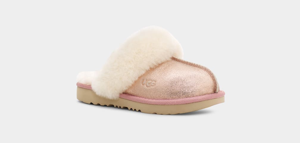 Sparkly pink top ugg slippers
