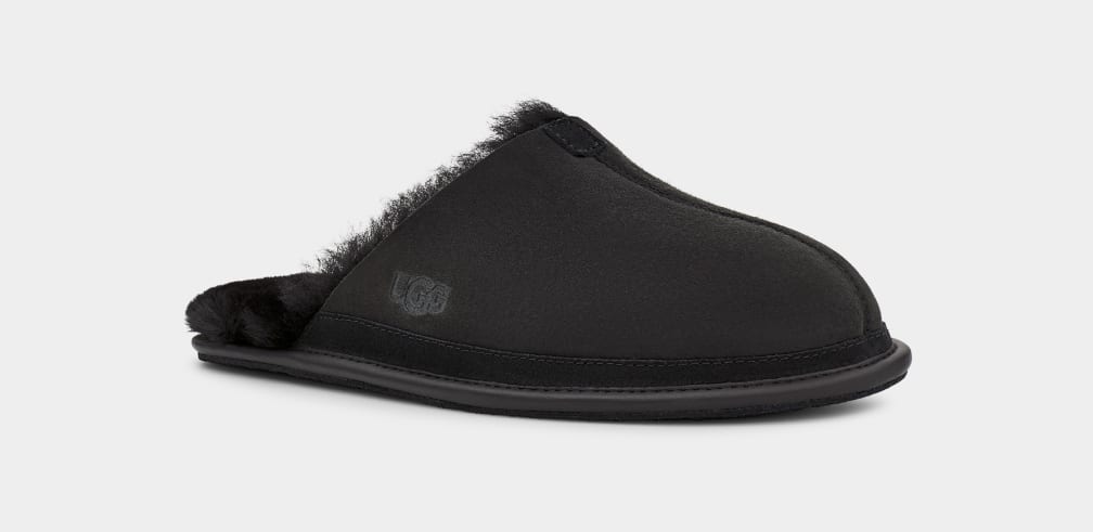 Ugg black sales slippers mens
