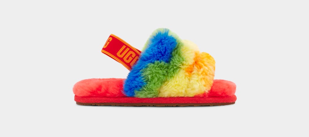 Fluffy on sale rainbow slides