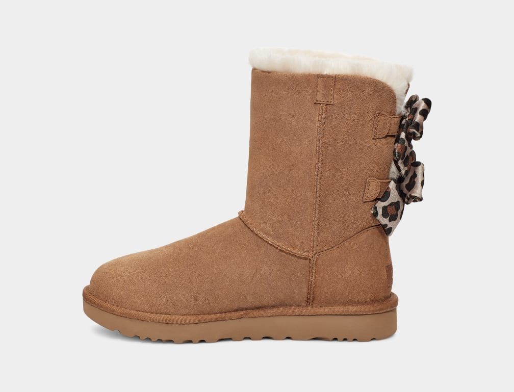 UGG Bailey Bow Velvet Leopard Boot for Women UGG UK