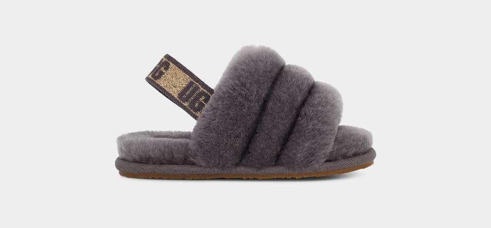 Ugg fluff best sale yeah grey slippers