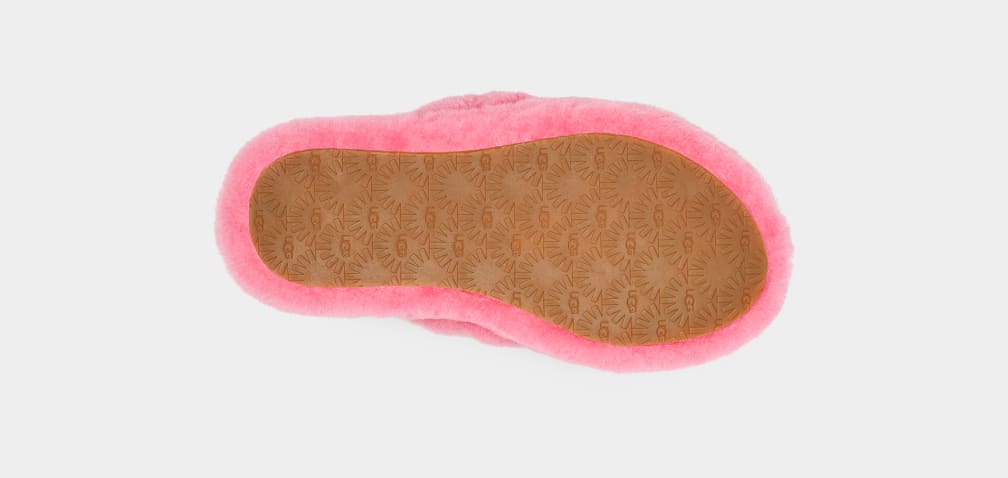Ugg fluff clearance yeah pink slippers