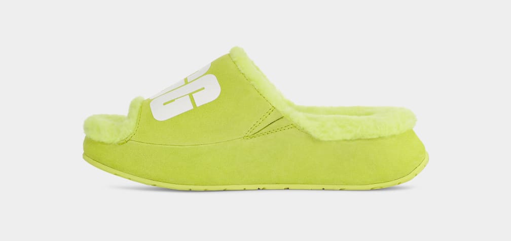 Ugg slides hotsell lime green