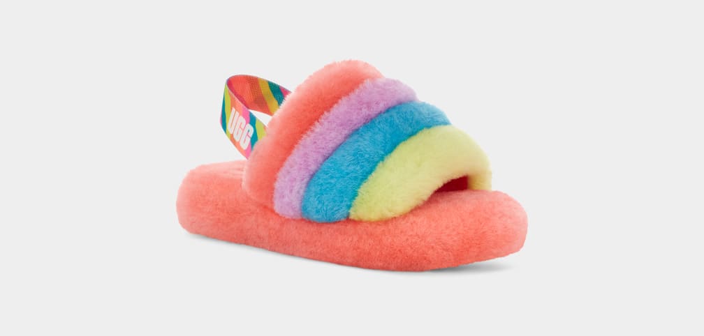 Ugg top rainbow slippers