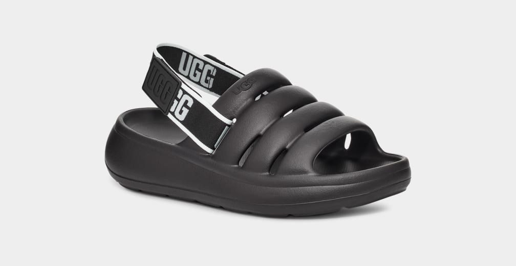 Black on sale slide uggs