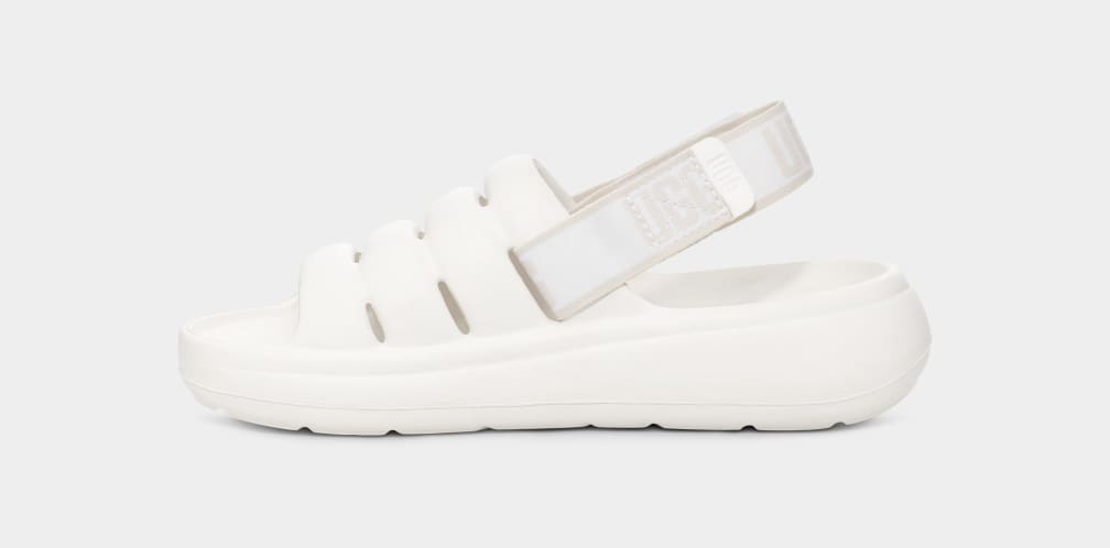 Ugg sandals discount white