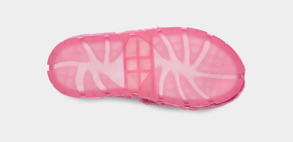 Clear pink slides top