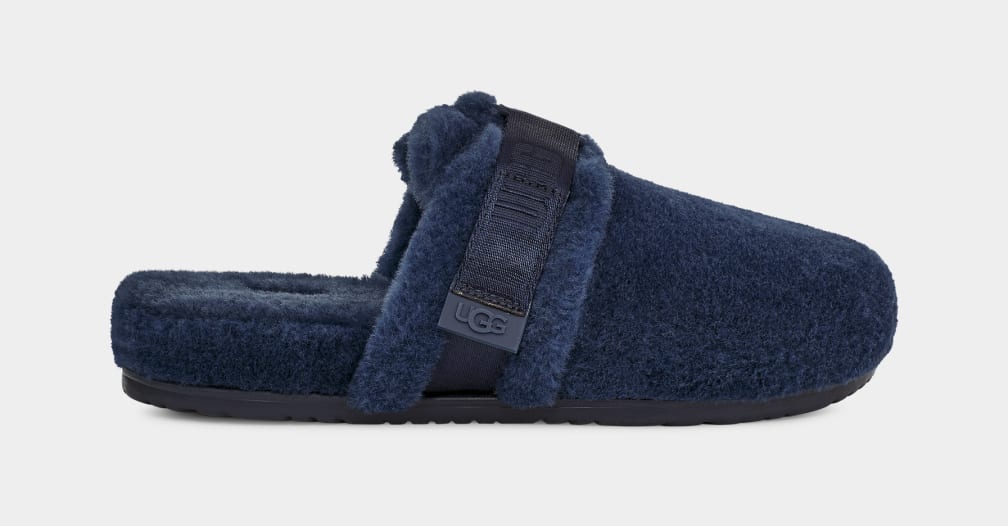 Ugg slides online navy blue