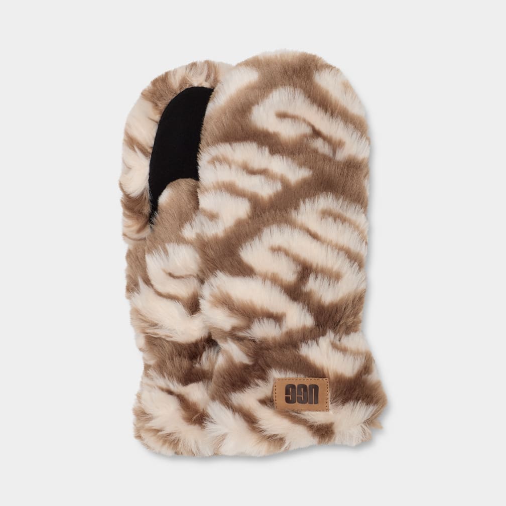 Womens faux discount fur mittens