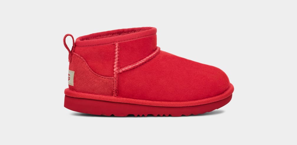 Red ugg online mini boots