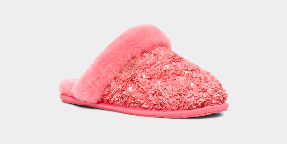 Sparkly pink top ugg slippers