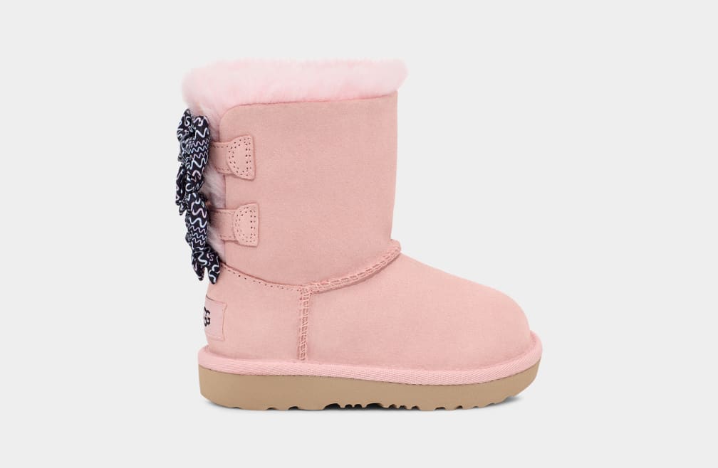 Pink uggs with bows best sale