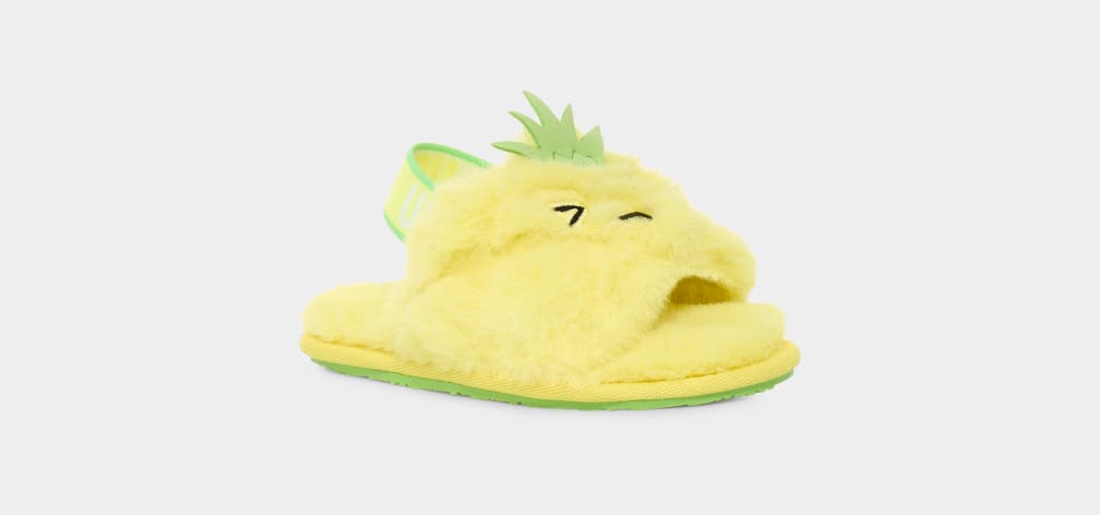 Toddlers Fluff Yeah Pineapple Stuffie Indoor Outdoor Slipper UGG