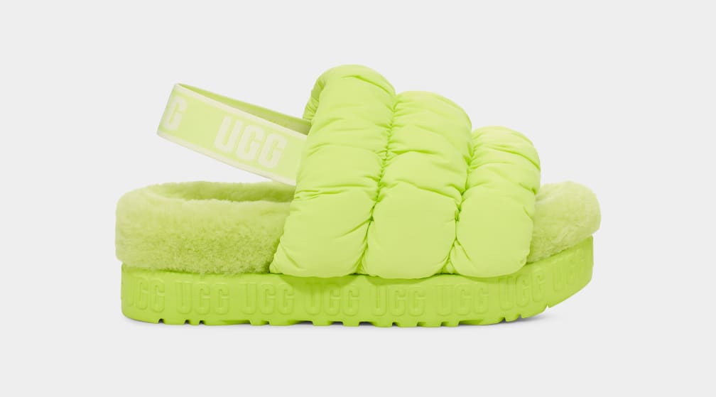 Lime green discount ugg slippers