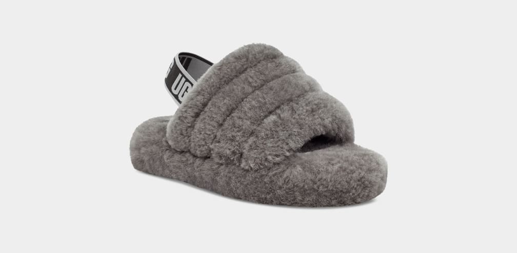 Grey on sale ugg sliders