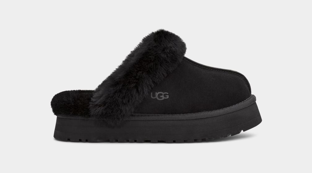 Ugg slippers hot sale black womens