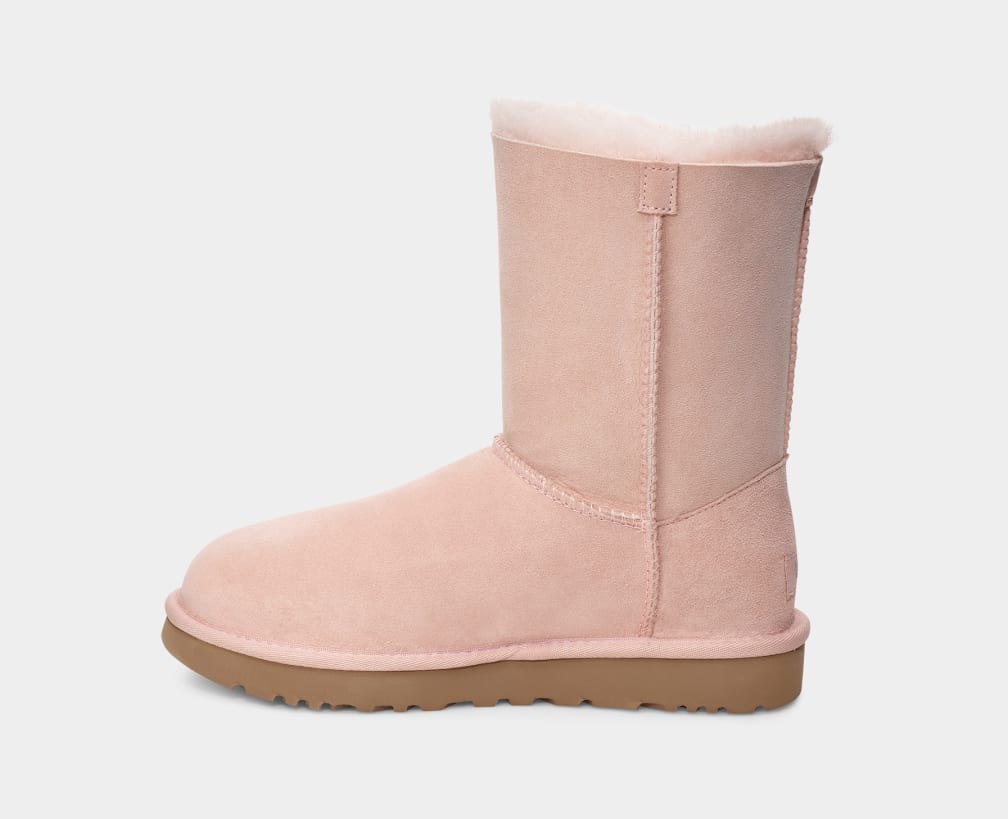 Pink ugg short best sale boots