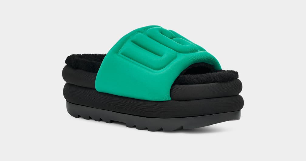 Ugg slides green deals