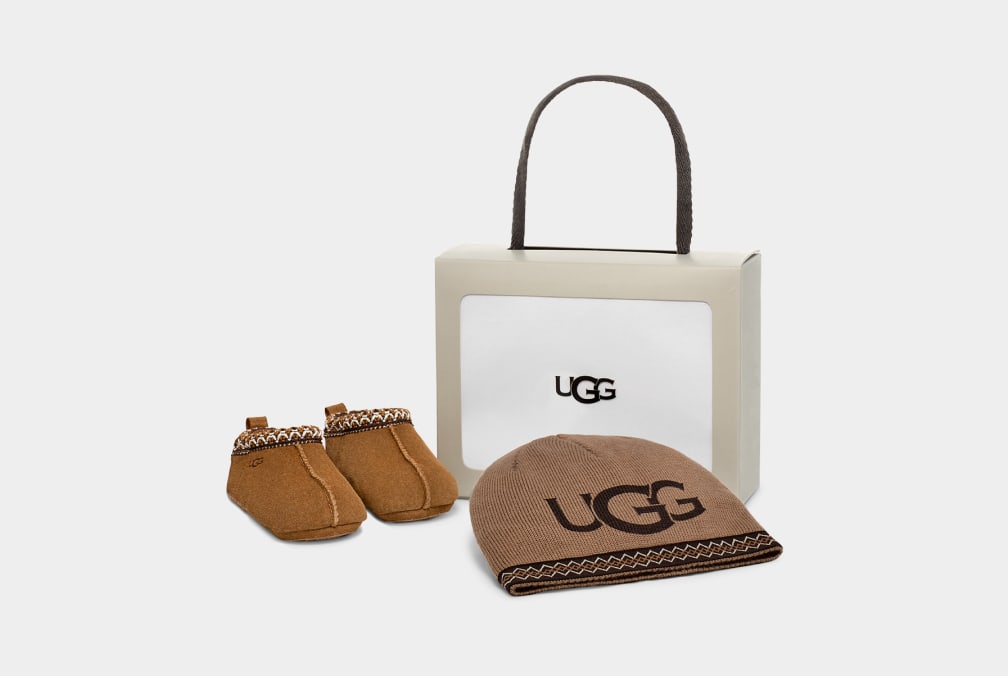 UGG Tasman and Logo Beanie Set for Babies UGG UK
