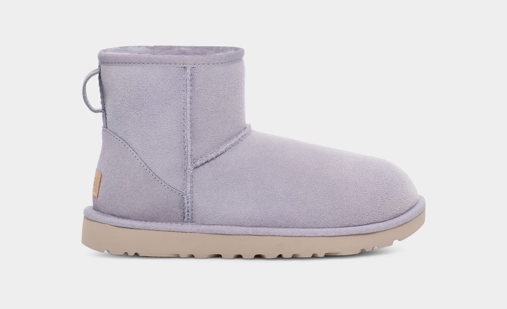 Ugg classic mini ii grey violet boots clearance