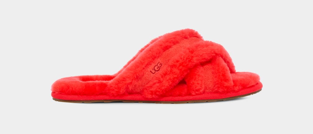 Red best sale uggs slides