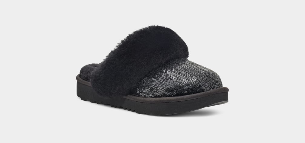 Ugg slippers black glitter discount