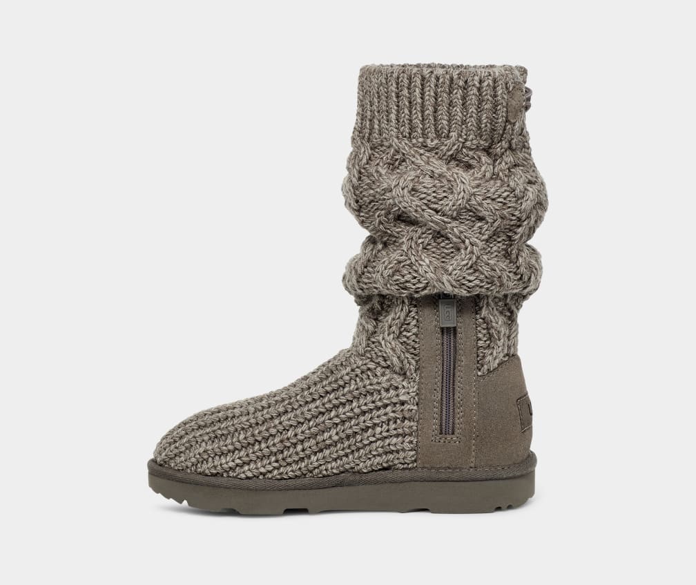 Grey online knitted boots