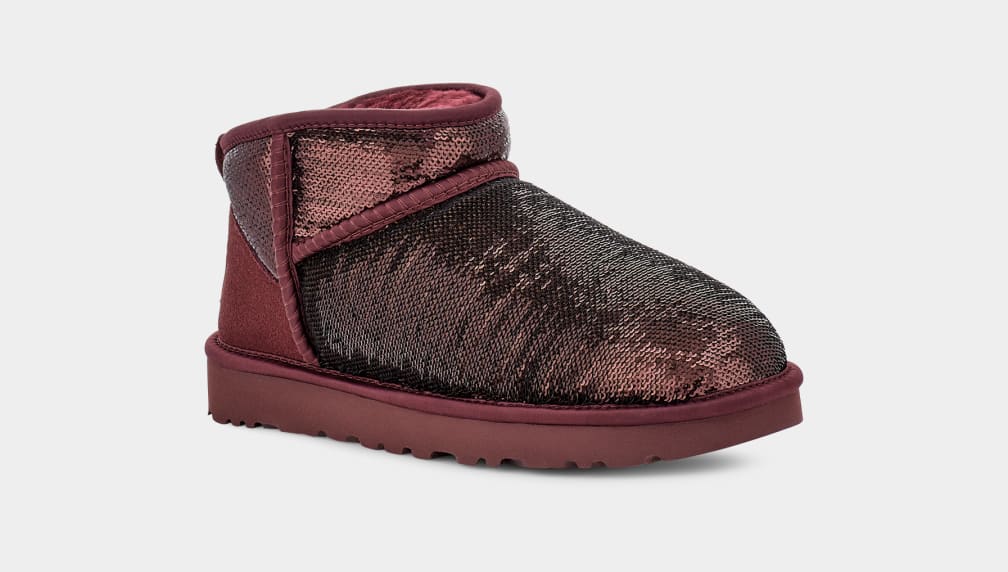 Maroon uggs with 2024 bows