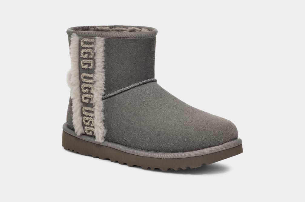UGG Classic Mini Shearling Logo Boot for Women UGG UK