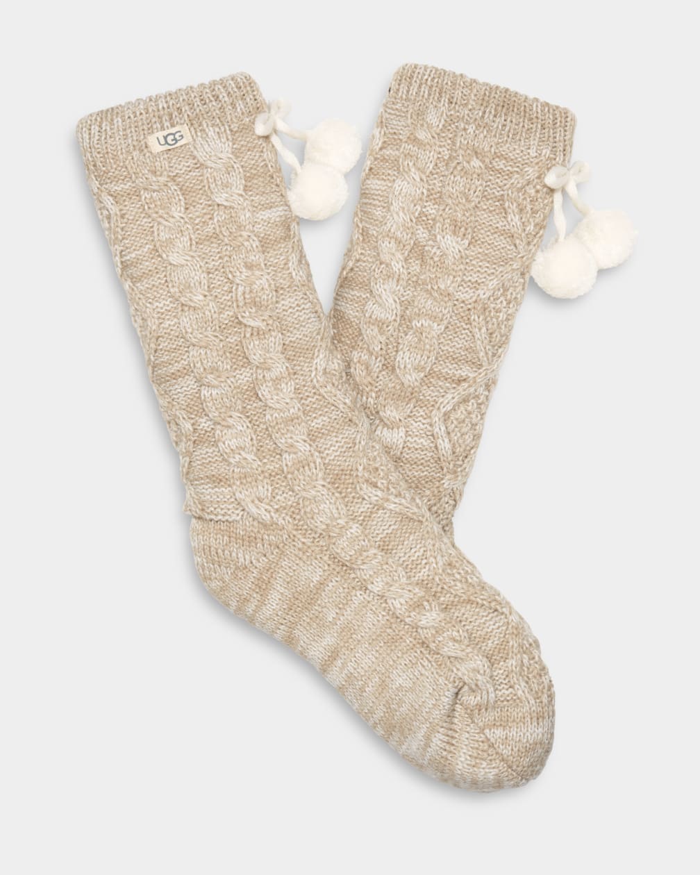 UGG Chaussettes mi hautes pompons et doublure polaire pour