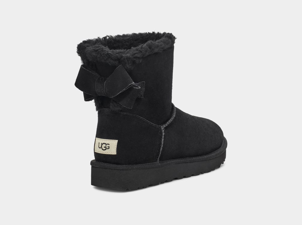 Ugg mini bailey bow suede booties deals