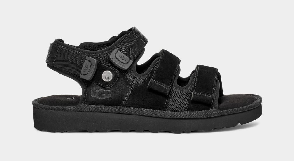 Buy Black Cross Strap Leather Sandals For Men by Dmodot Online at Aza  Fashions.