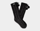 Ugg pom pom fleece lined crew sock 2025