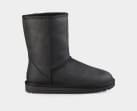 Short leather online ugg boots